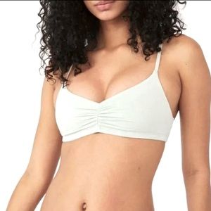 Free People Intimately Small The Essential Bralette, White S adjustable straps